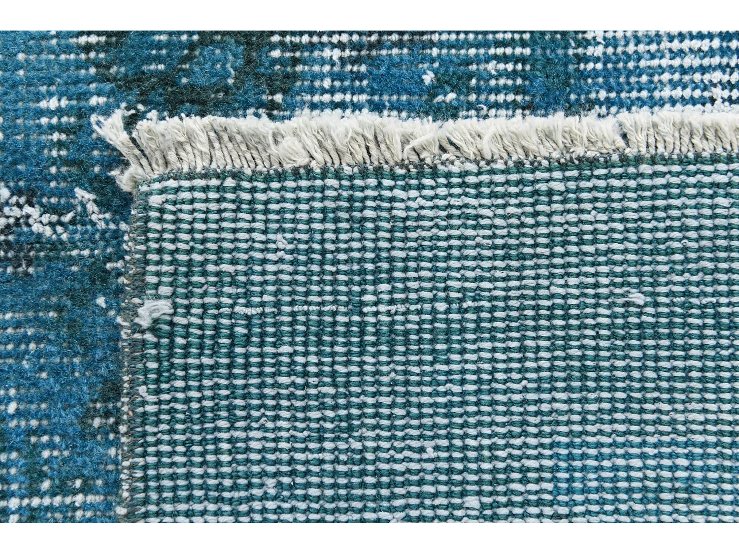 Tappeto in lana 114x201 Blu Ultra Vintage