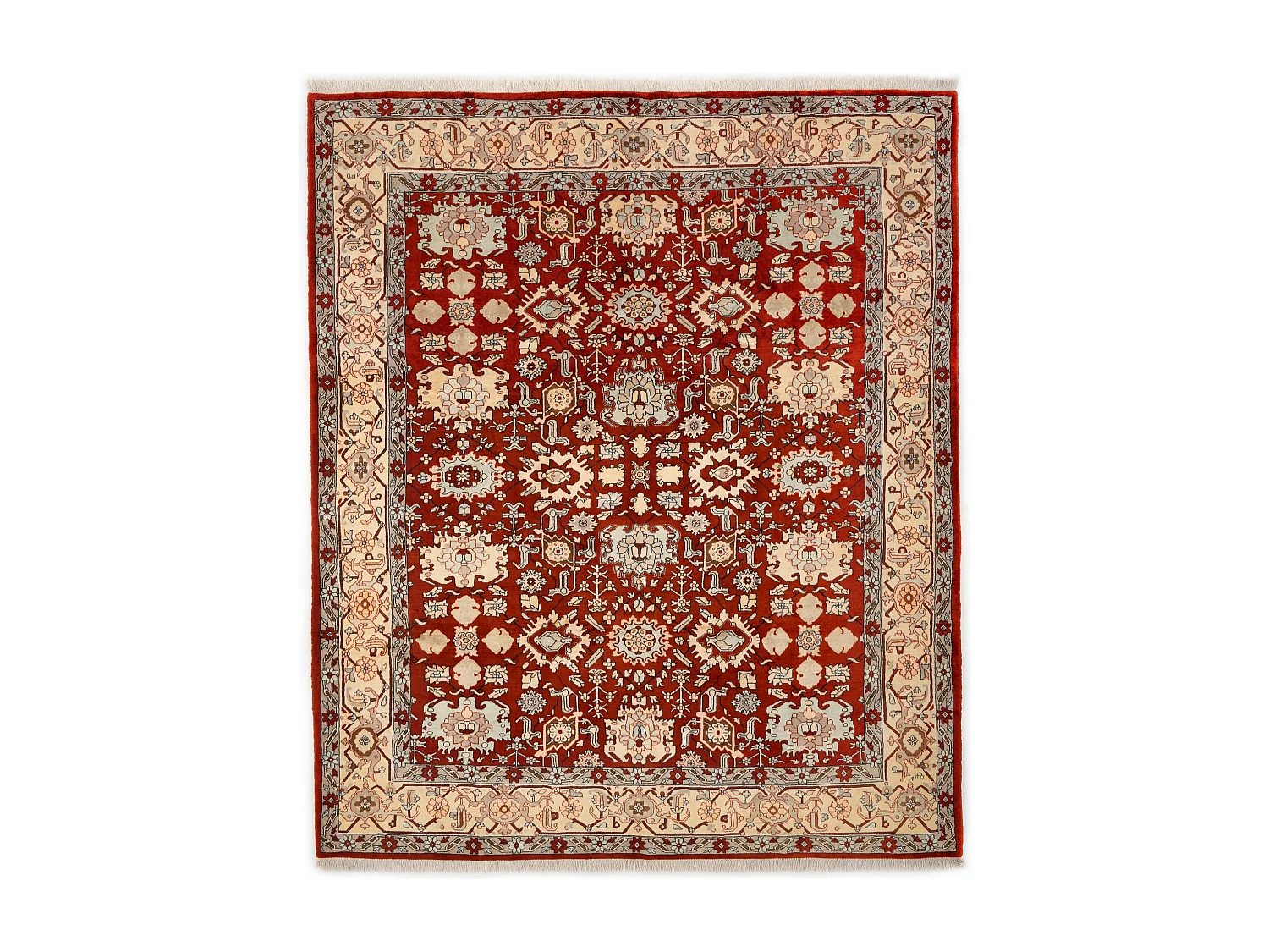 Tapis de laine 255x300 rouge Tabriz