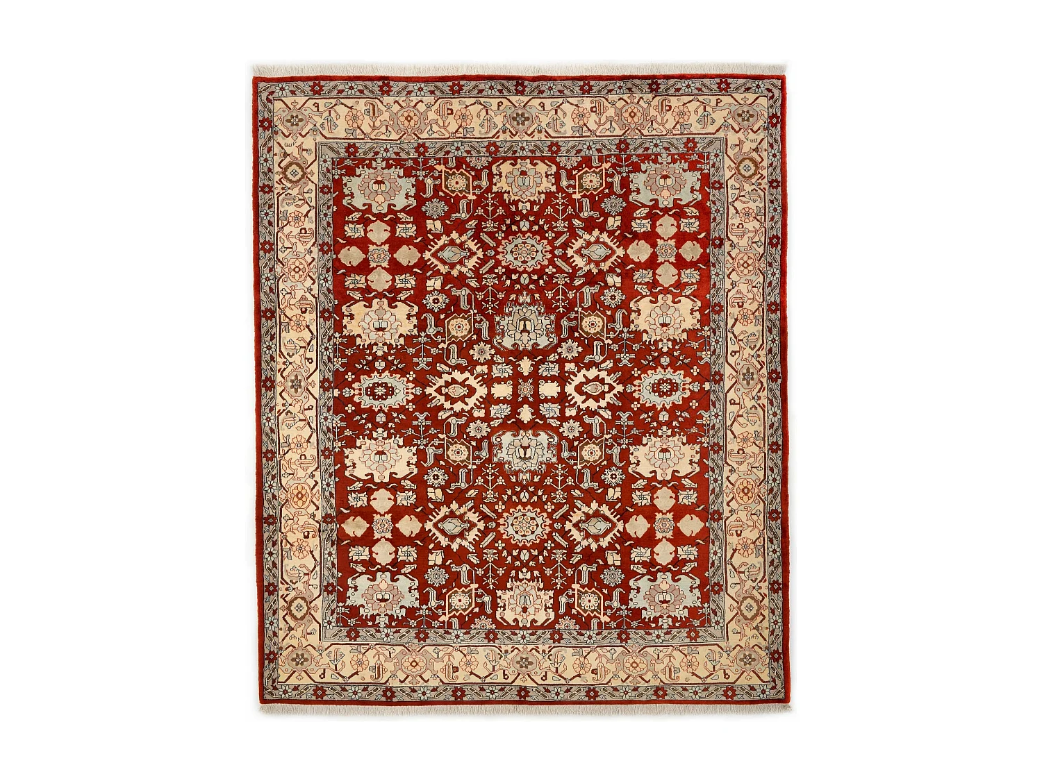 Tapis de laine 255x300 rouge Tabriz