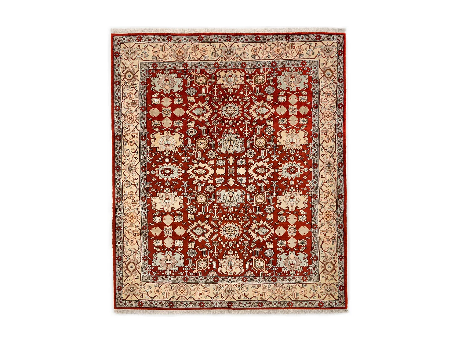Tapis de laine 255x300 rouge Tabriz