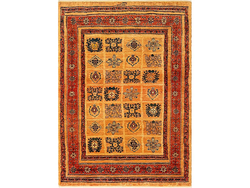 Tapis de laine 106x147 rouge Kashkuli