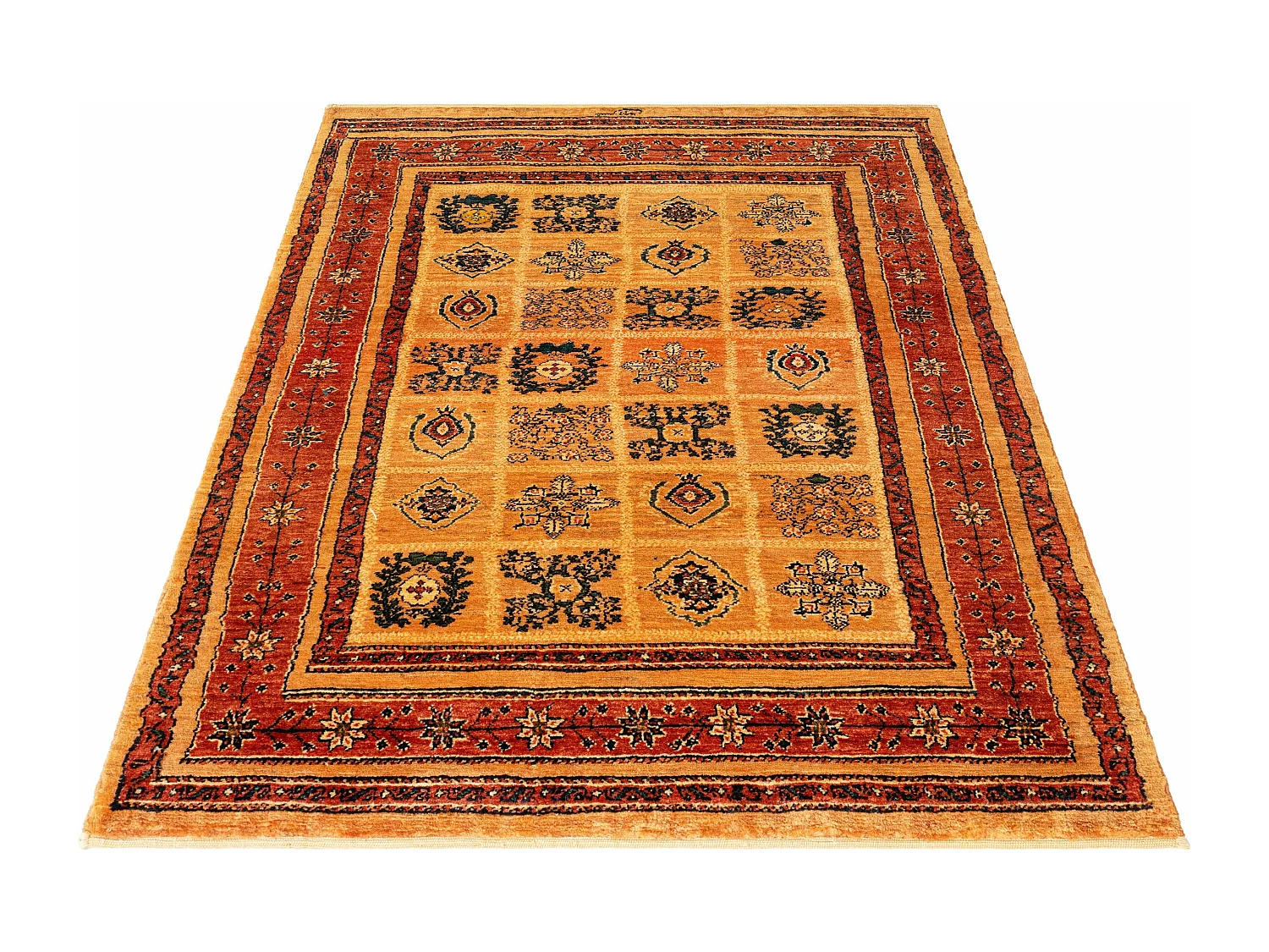 Tapis de laine 106x147 rouge Kashkuli