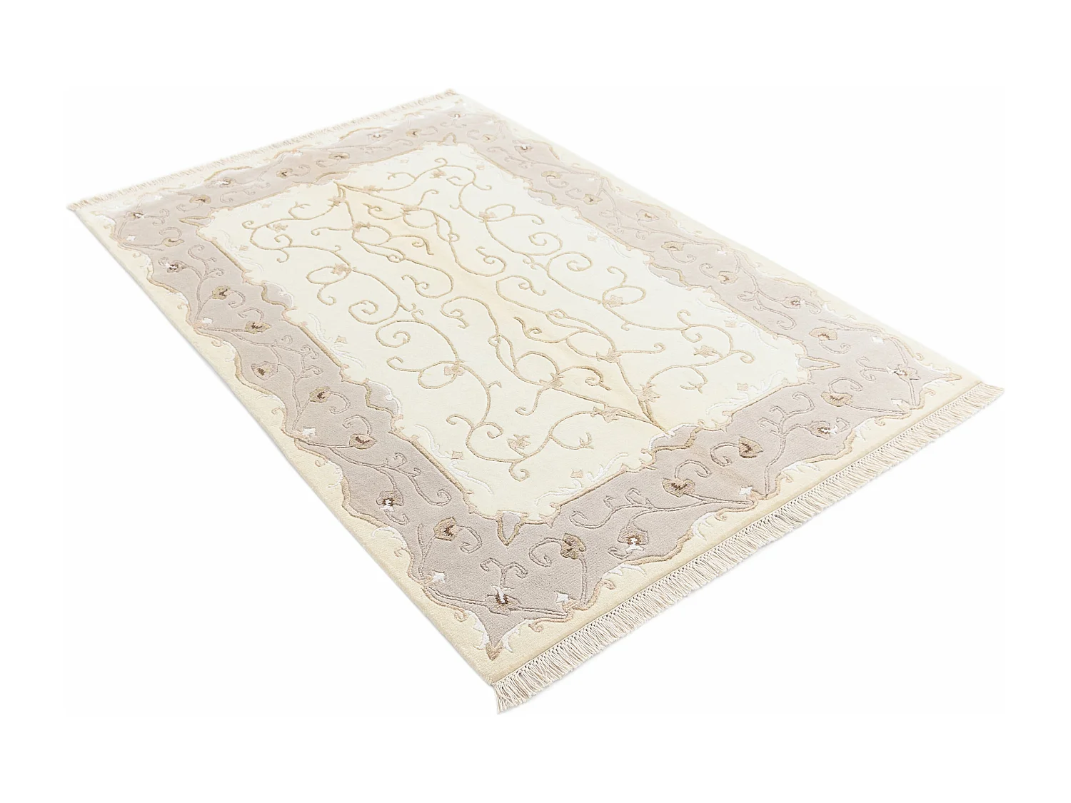 Tapis de laine 122x180 beige Darya