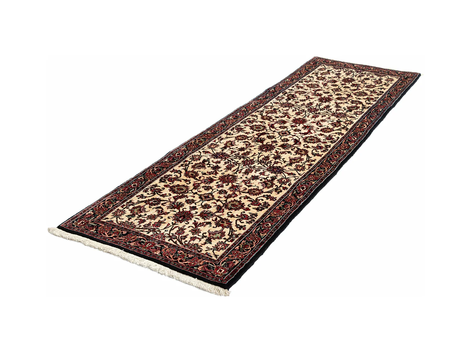 Tappeto per corridoio in lana 70x246 beige Bidjar