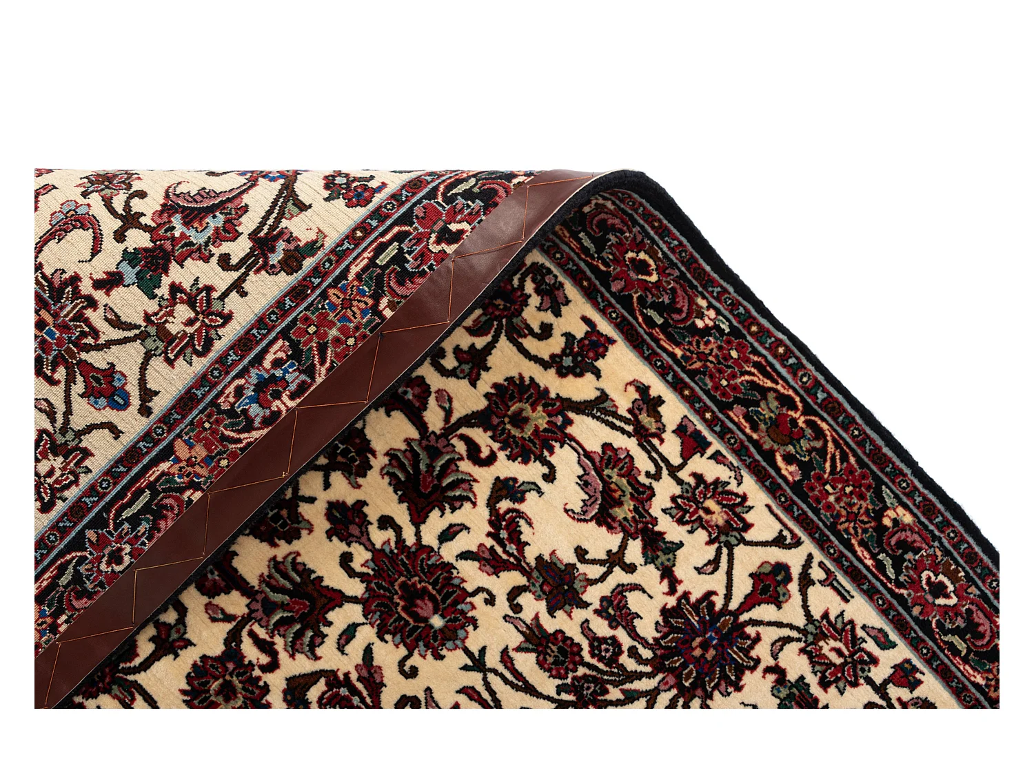 Tappeto per corridoio in lana 70x246 beige Bidjar