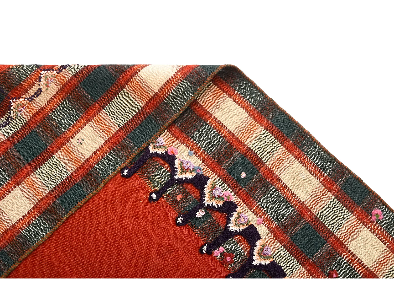 Tapis de laine 141x212 orange Jajim