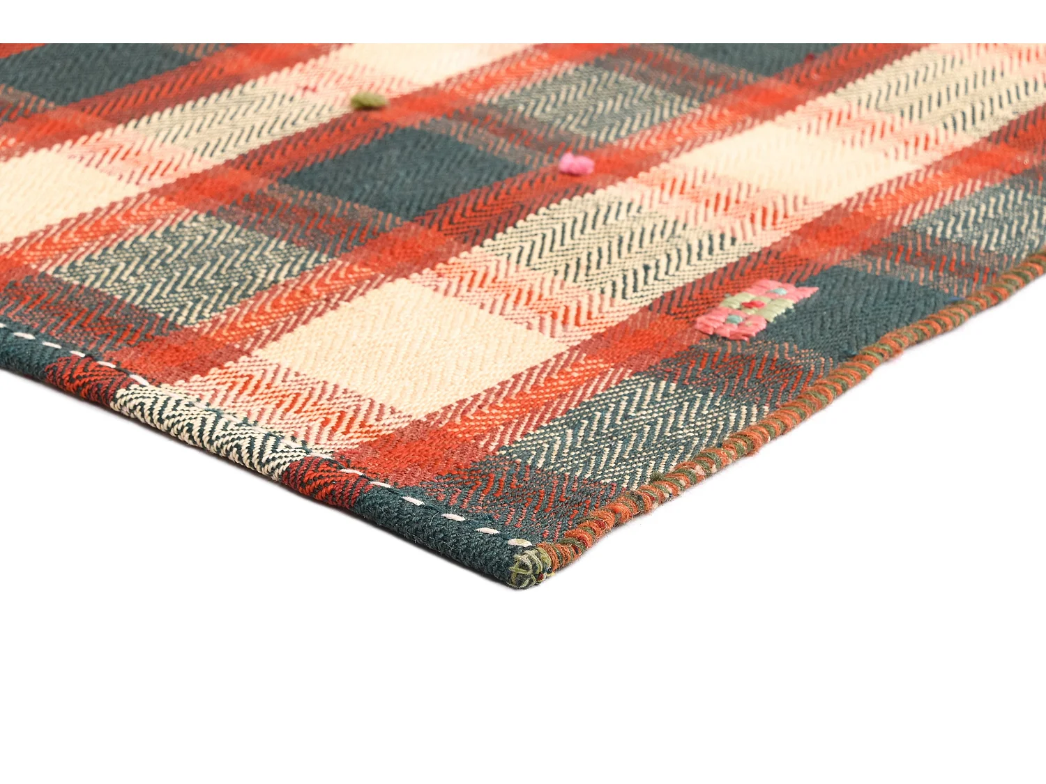 Tapis de laine 141x212 orange Jajim