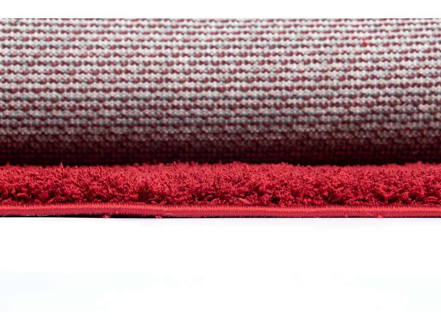 Tapis shaggy 240x240 rouge Luzern