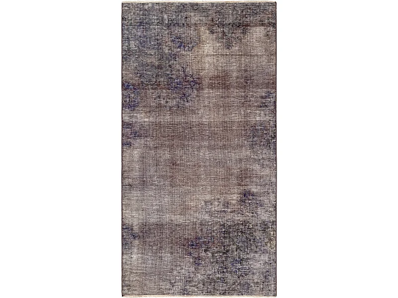 Läufer-Wollteppich 84x159 Lila Vintage Royal