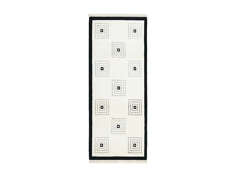 Tapis de couloir en laine 81x196 beige Darya