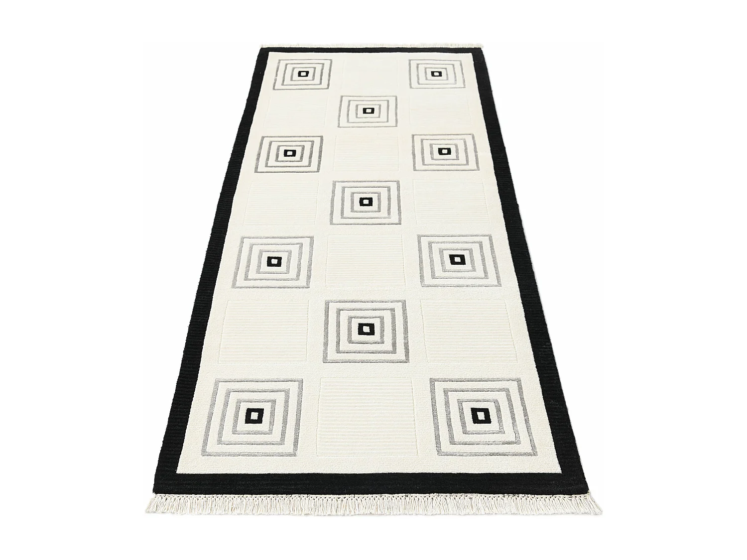 Tapis de couloir en laine 81x196 beige Darya