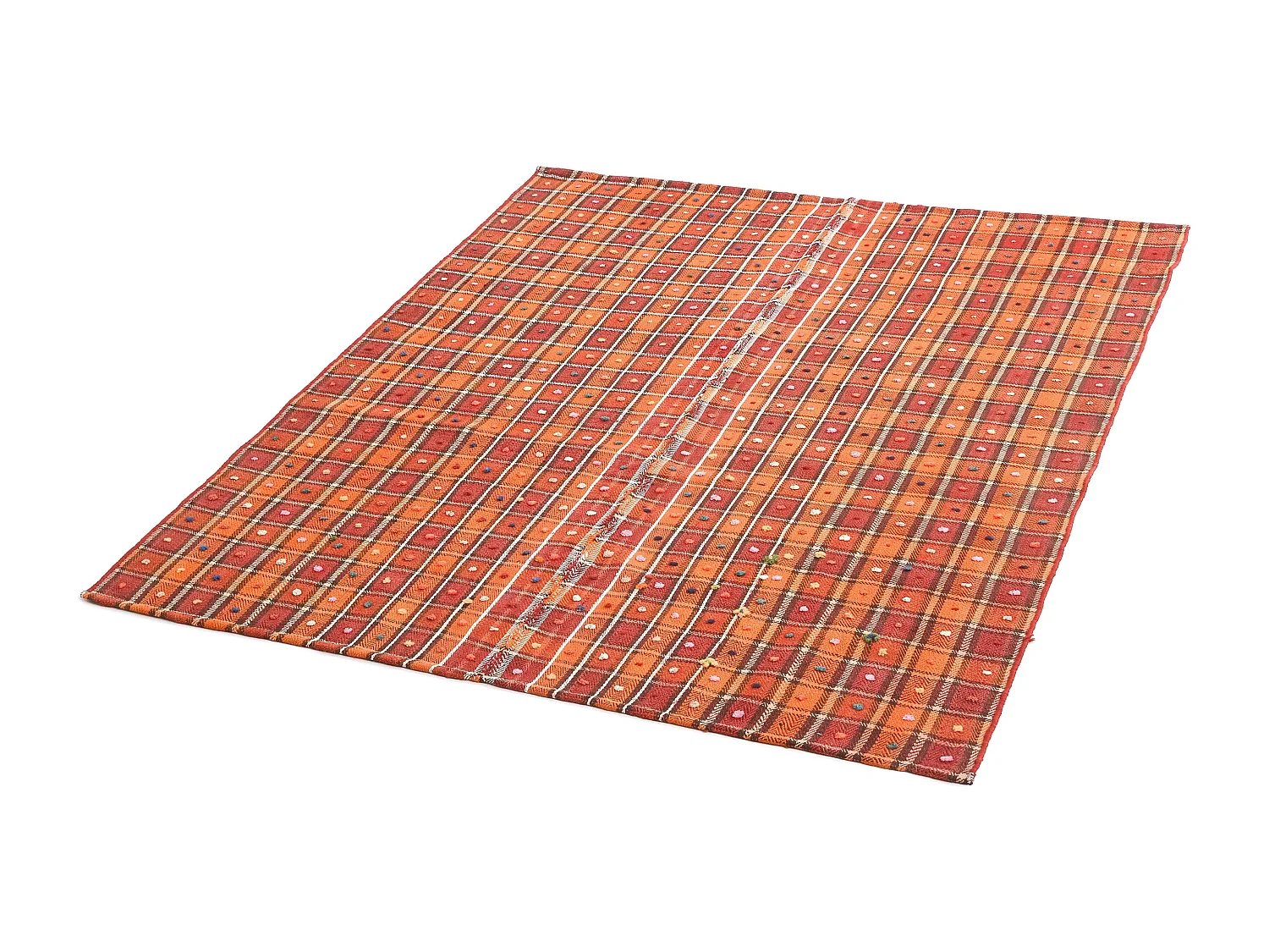 Tapis de laine 148x179 orange Jajim