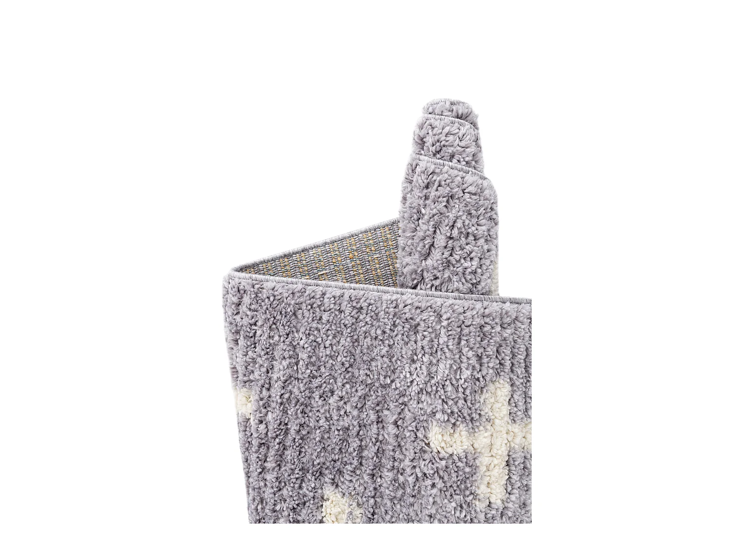 Hoogpolig tapijt 245x160 Grijs Frauenfeld Rood