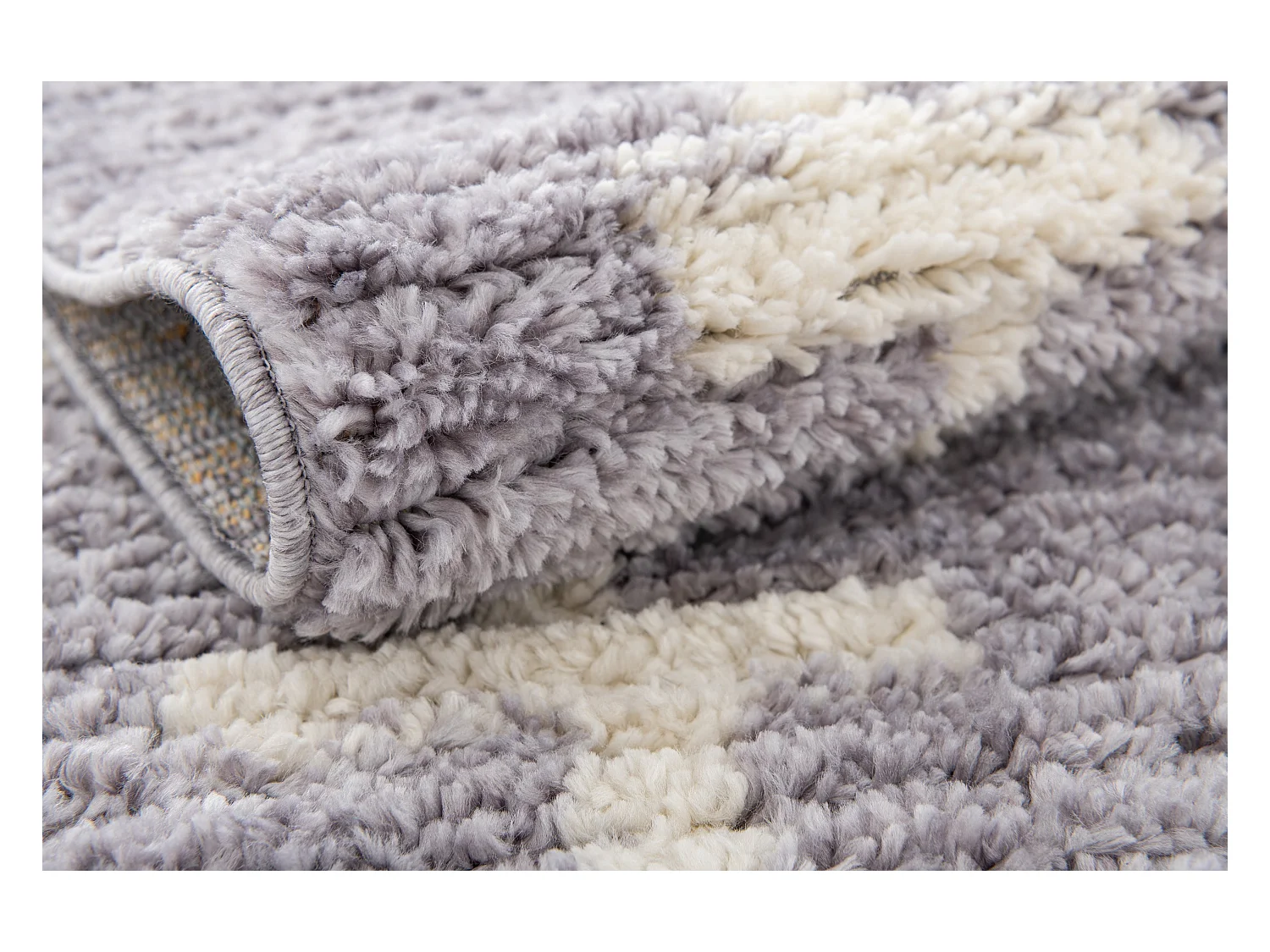 Hoogpolig tapijt 245x160 Grijs Frauenfeld Rood