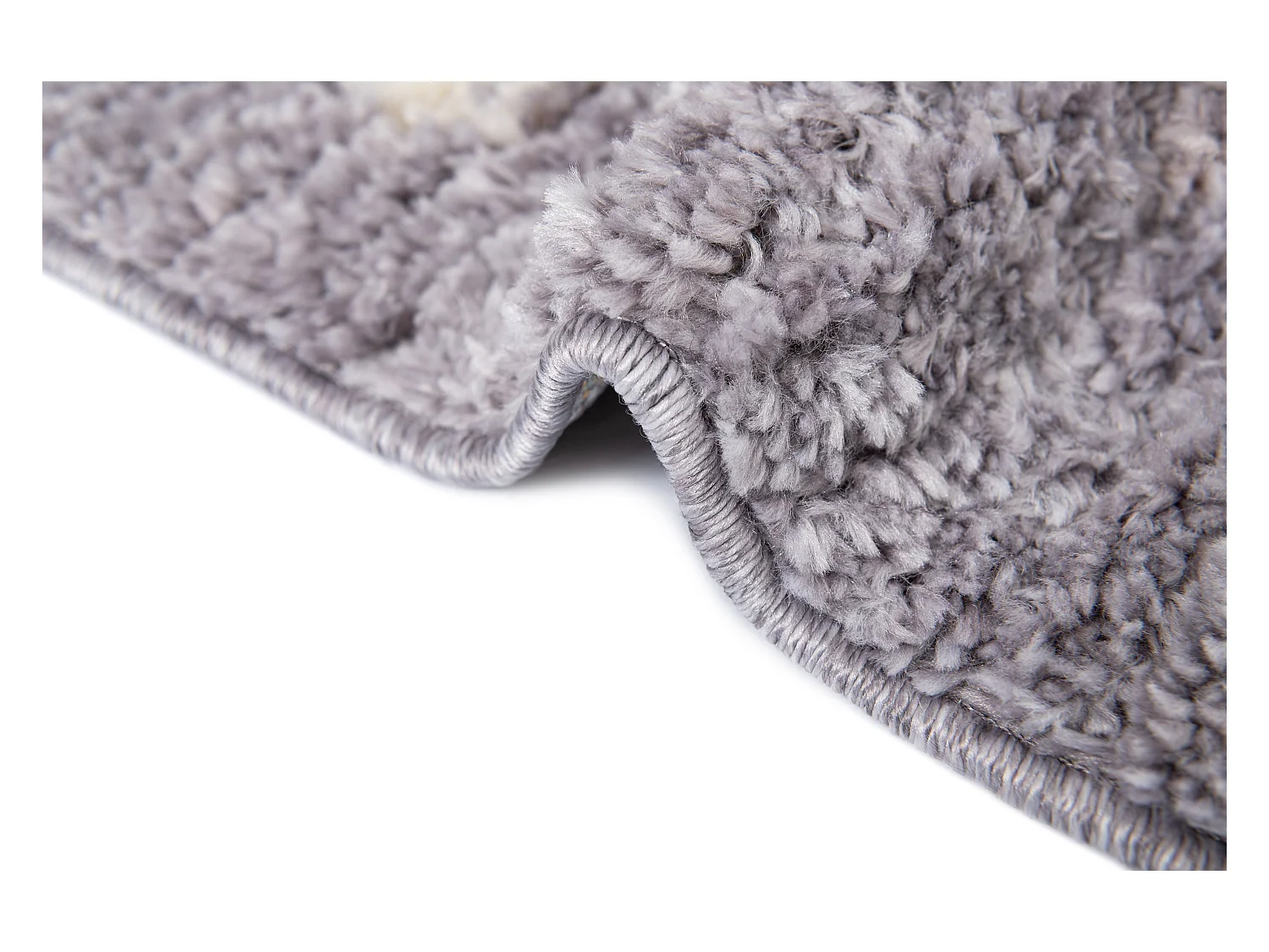 Hoogpolig tapijt 245x160 Grijs Frauenfeld Rood