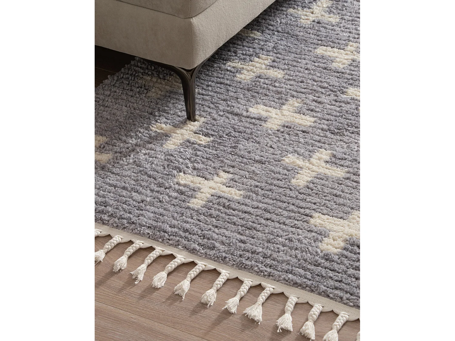 Hochflorteppich 160x245 Grau Frauenfeld Rood