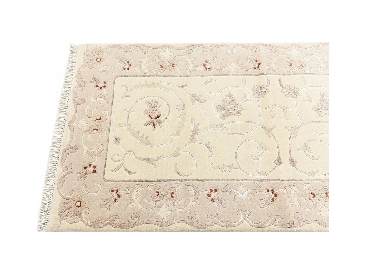 Läufer-Wollteppich 79x305 Beige Darya