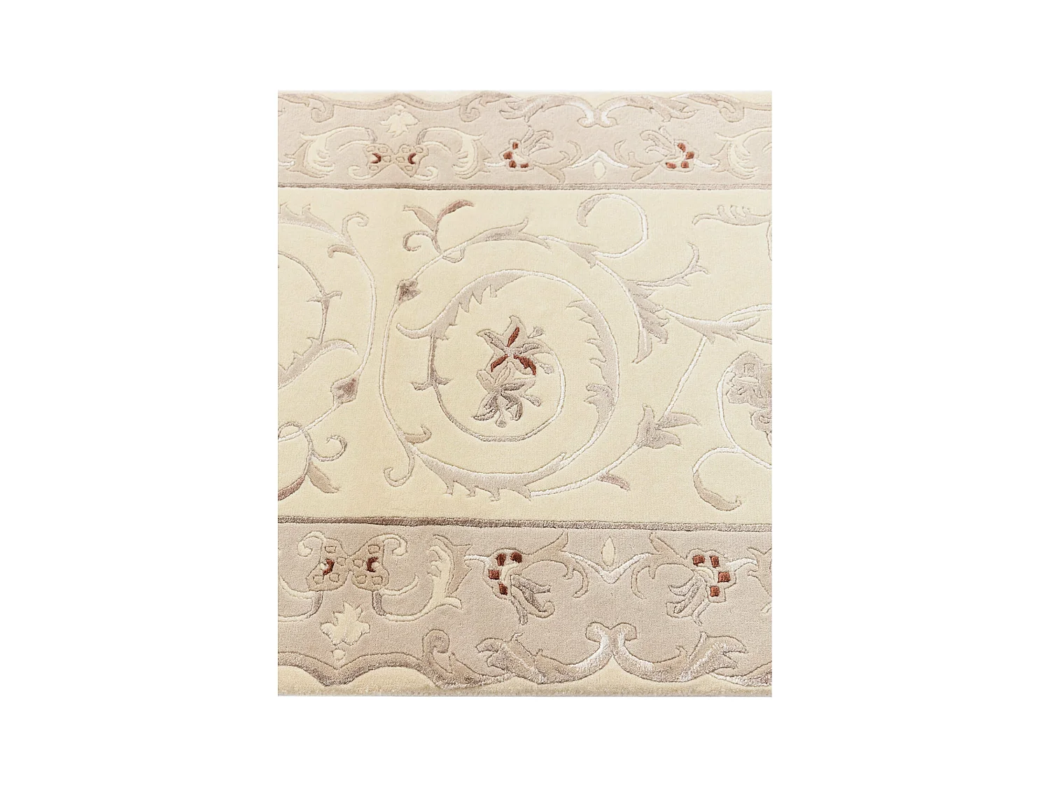 Läufer-Wollteppich 79x305 Beige Darya