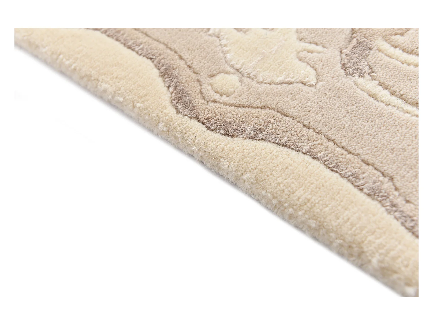 Läufer-Wollteppich 79x305 Beige Darya