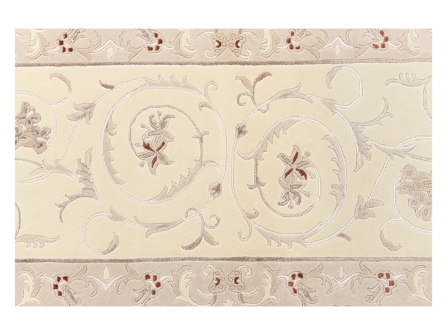 Läufer-Wollteppich 79x305 Beige Darya
