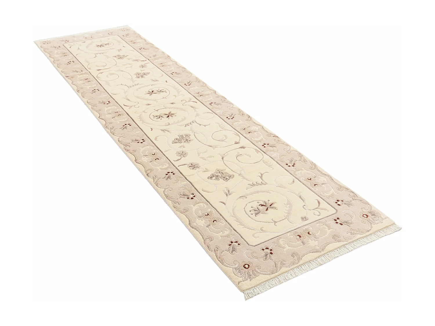 Tapis de couloir en laine 79x305 beige Darya