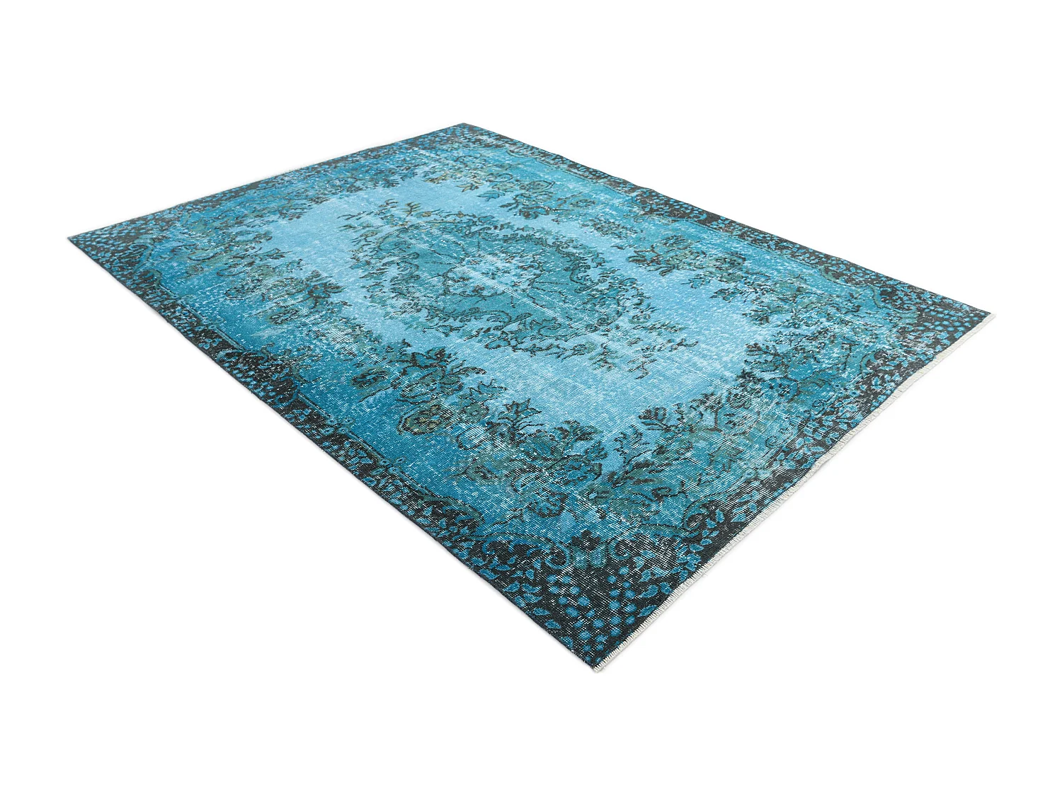 Tappeto in lana 170x244 Blu Ultra Vintage