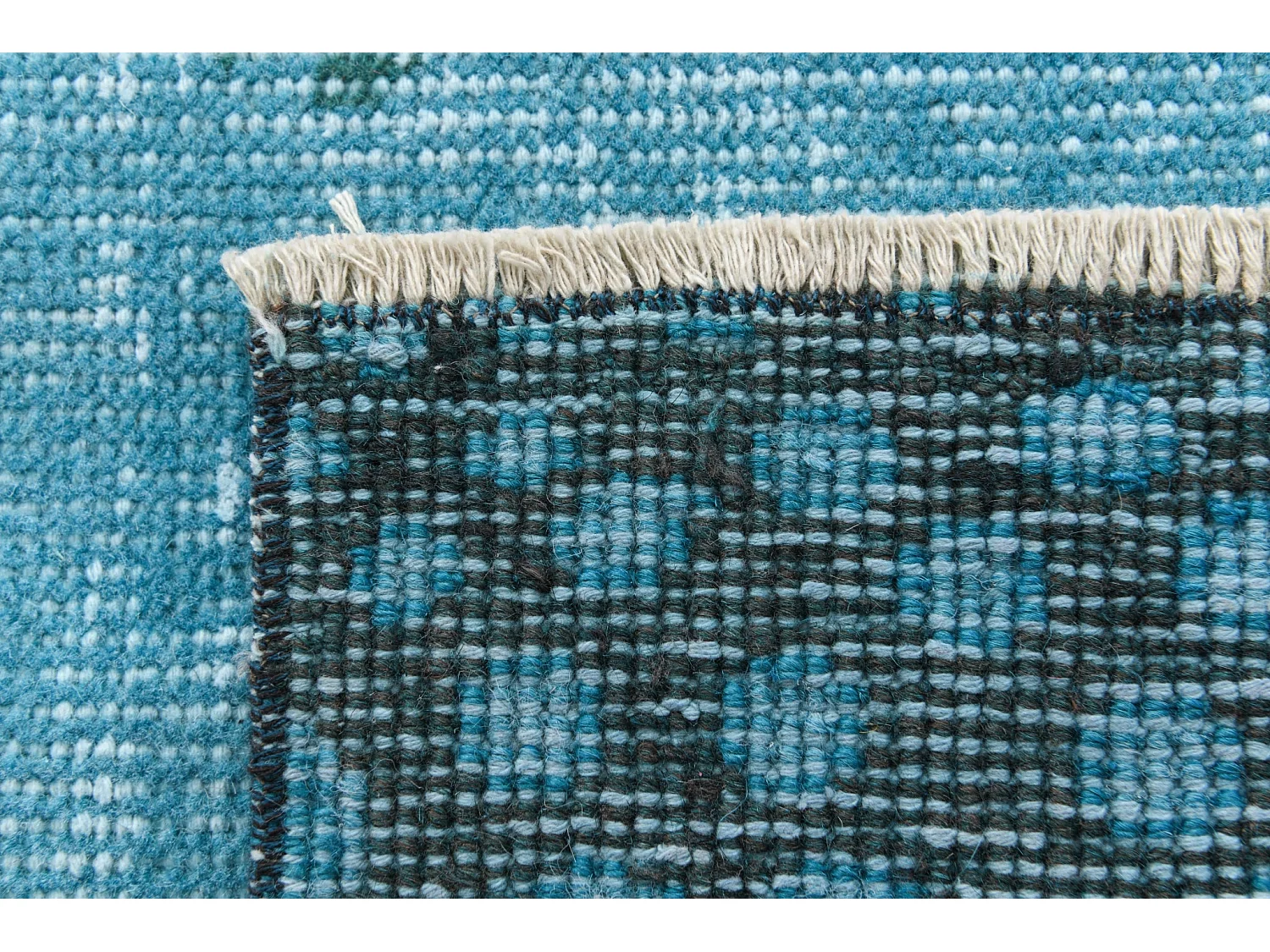 Tappeto in lana 170x244 Blu Ultra Vintage