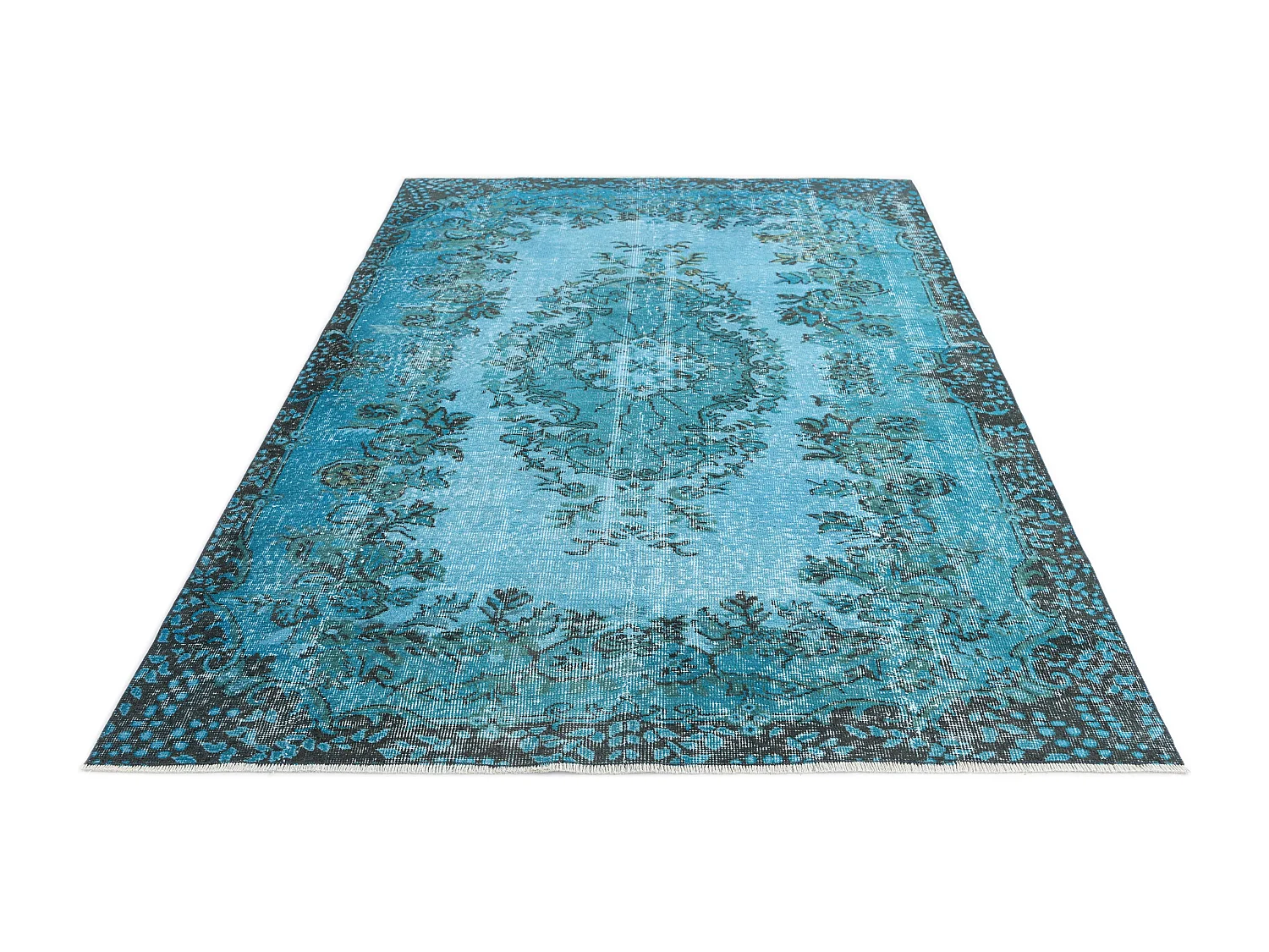 Tappeto in lana 170x244 Blu Ultra Vintage