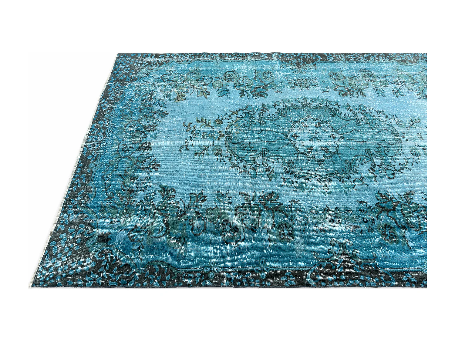 Tappeto in lana 170x244 Blu Ultra Vintage