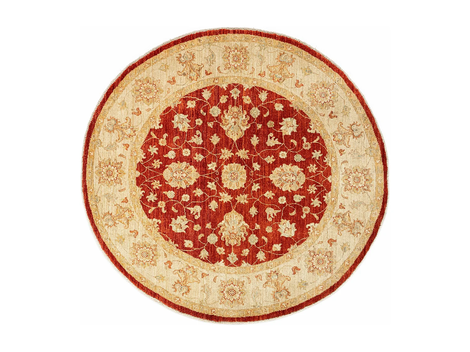 Wollteppich 140x152 Beige Kaizar