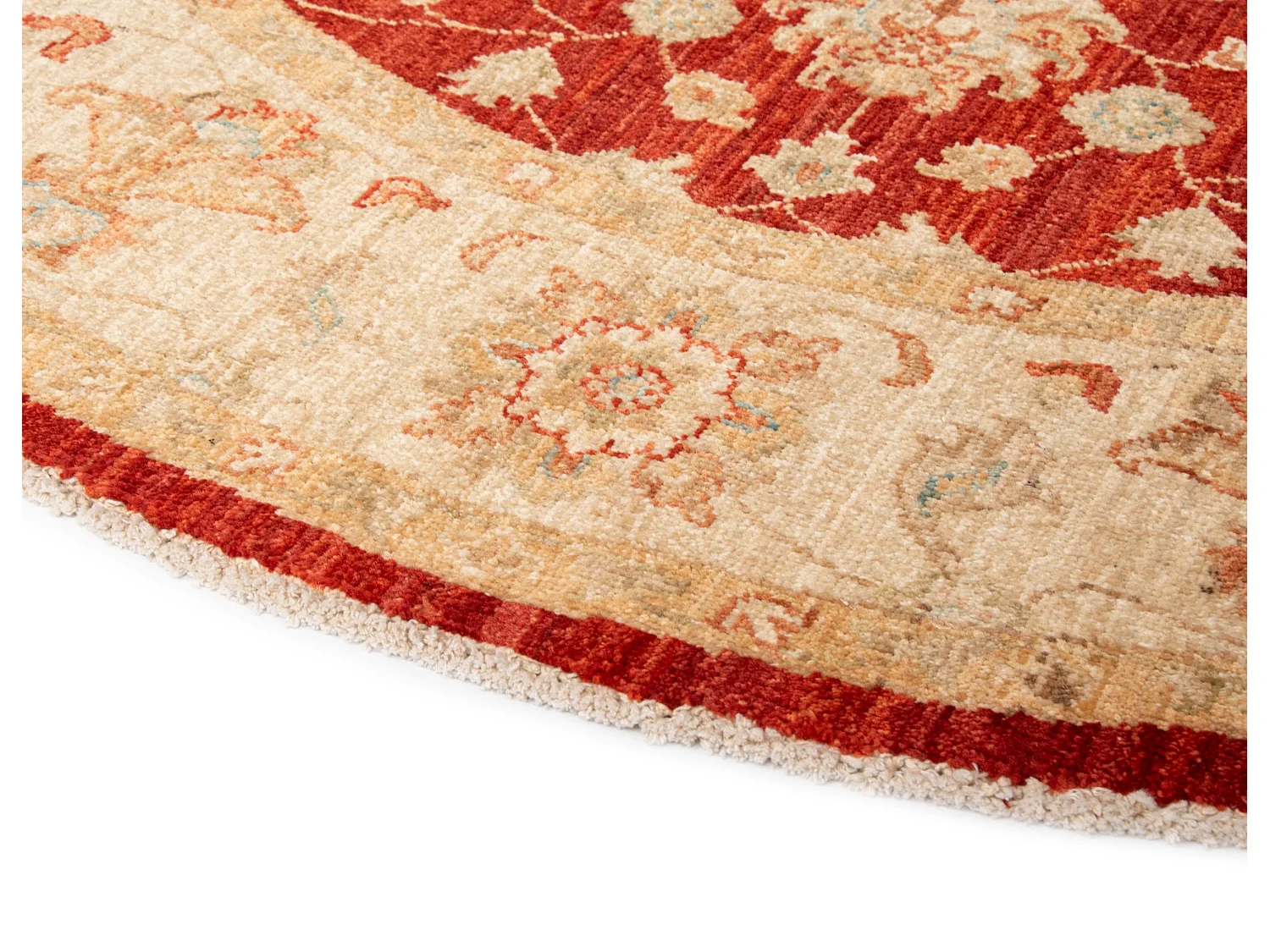 Wollteppich 140x152 Beige Kaizar