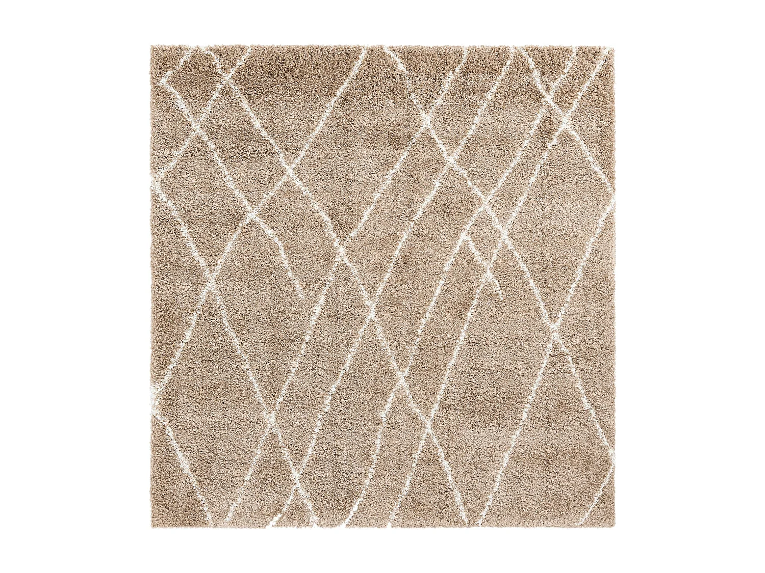 Tapis shaggy 240x240 brun Lachen Fence
