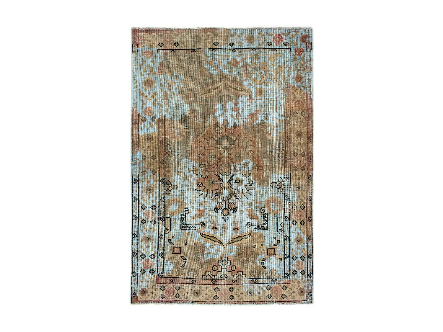 Tappeto in lana 96x148 Blu Vintage Royal