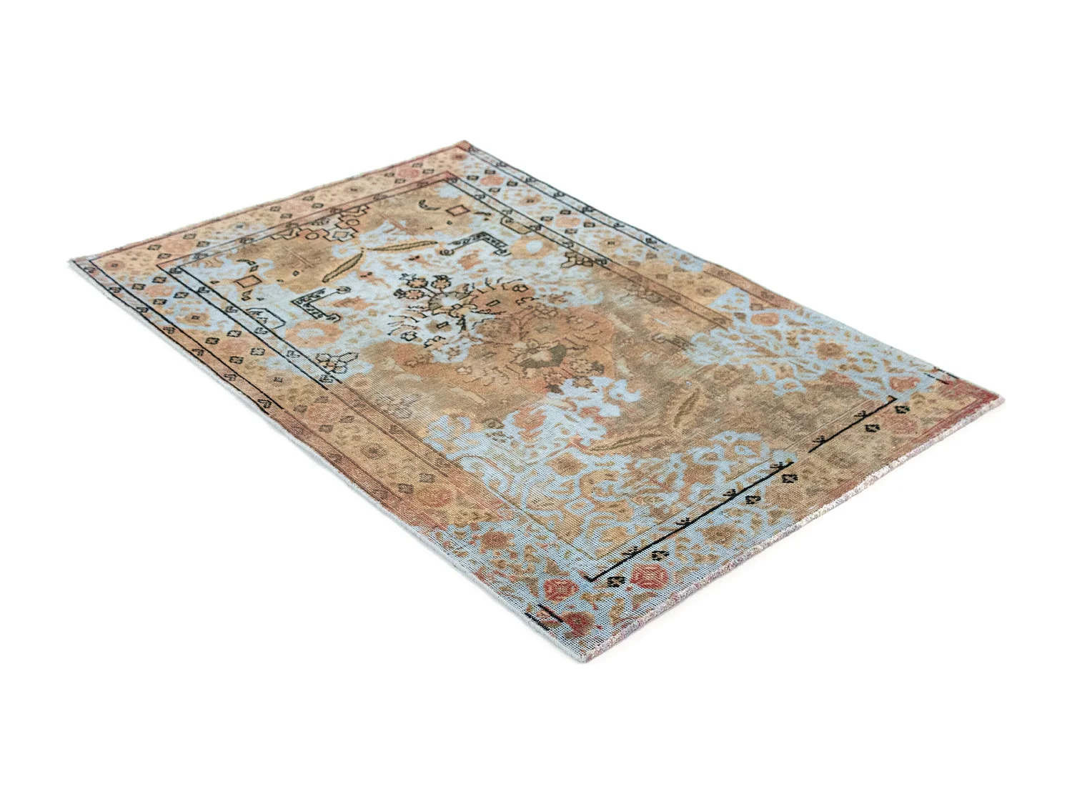 Tappeto in lana 96x148 Blu Vintage Royal