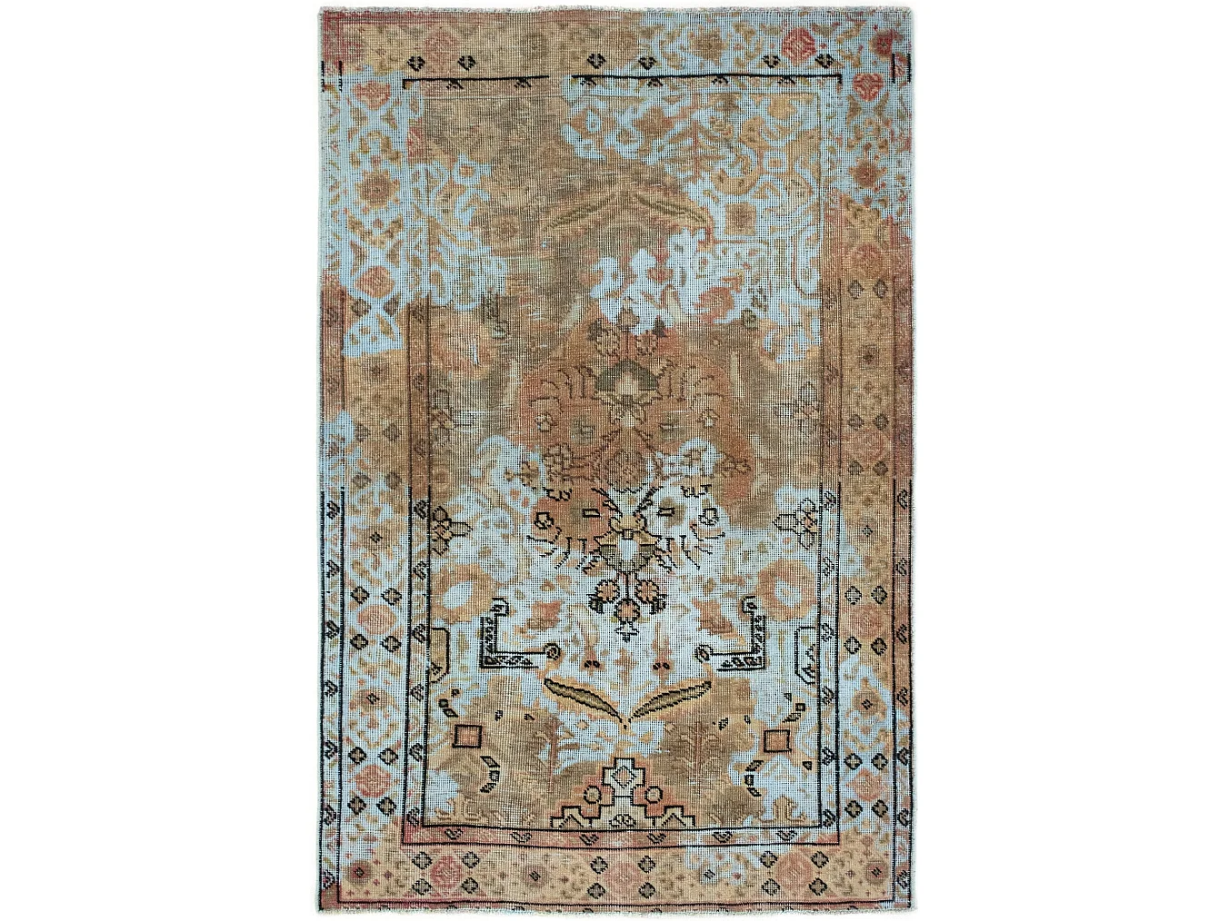 Tappeto in lana 96x148 Blu Vintage Royal