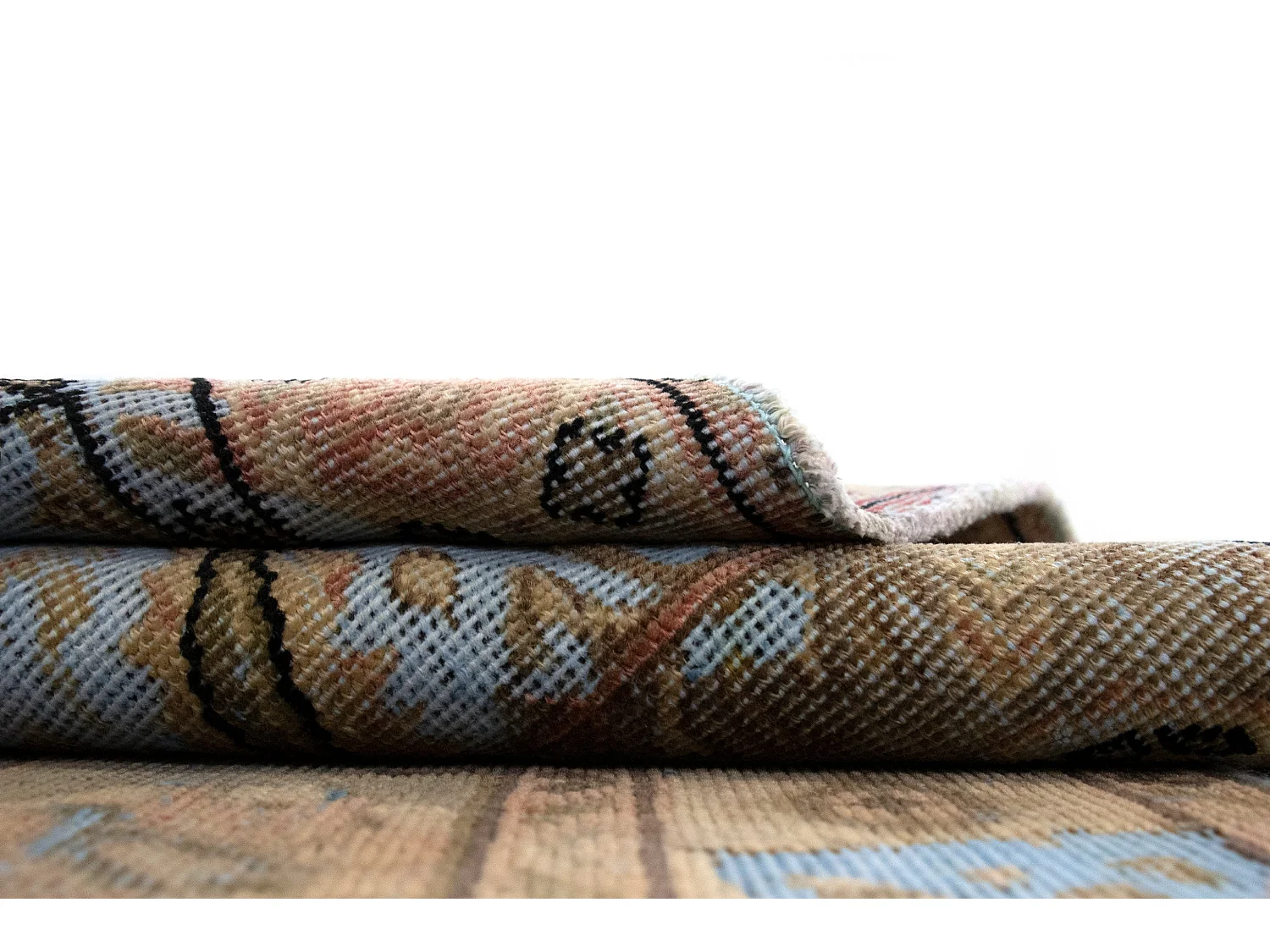 Tapis de laine 96x148 Bleu Vintage Royal