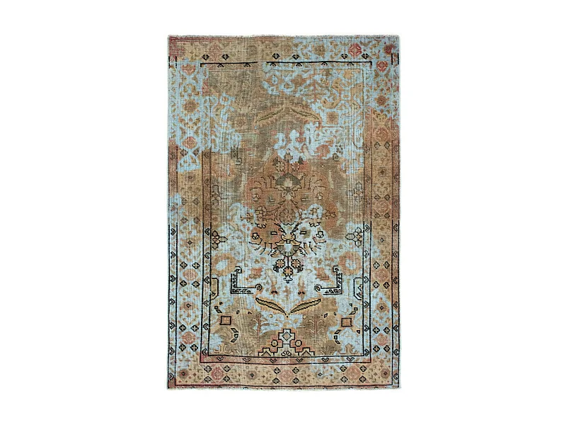 Tapis de laine 96x148 Bleu Vintage Royal