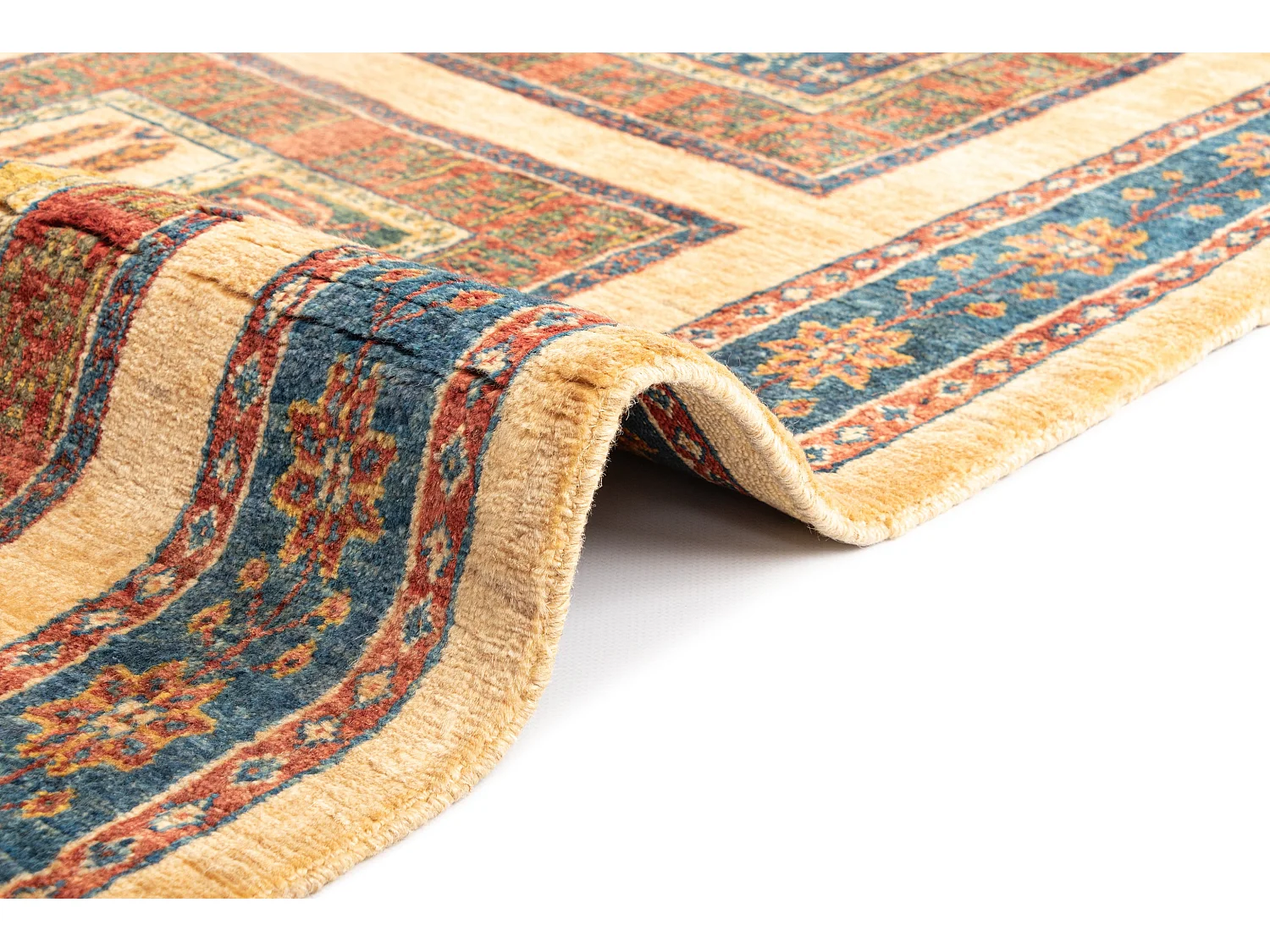 Tapis de couloir en laine 84x204 beige Kashkuli