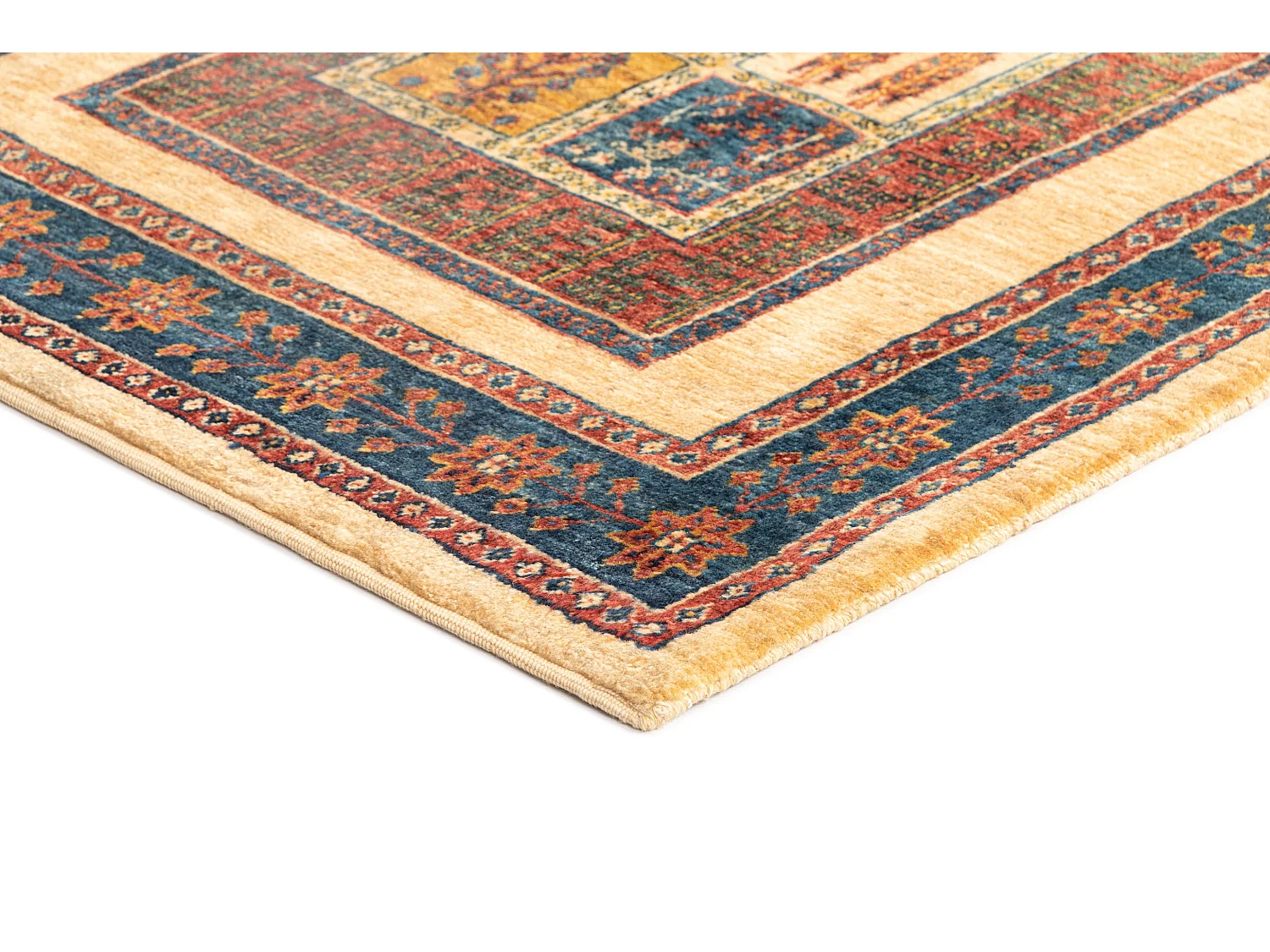 Tapis de couloir en laine 84x204 beige Kashkuli