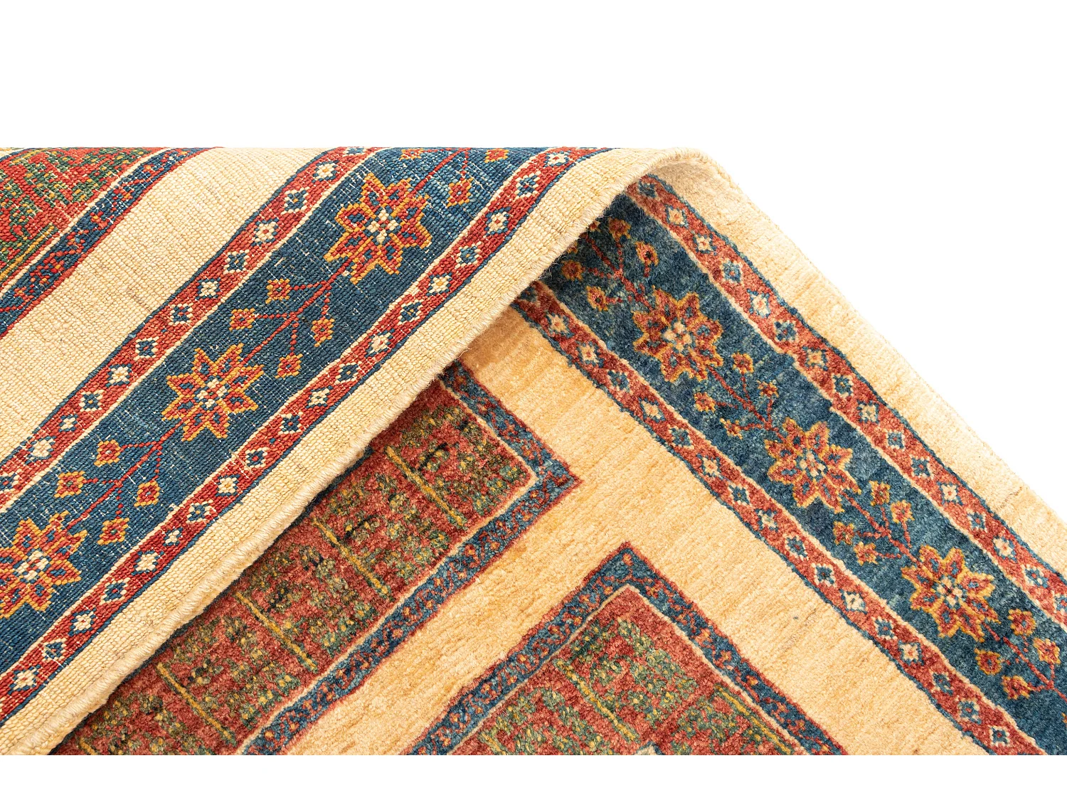 Tapis de couloir en laine 84x204 beige Kashkuli