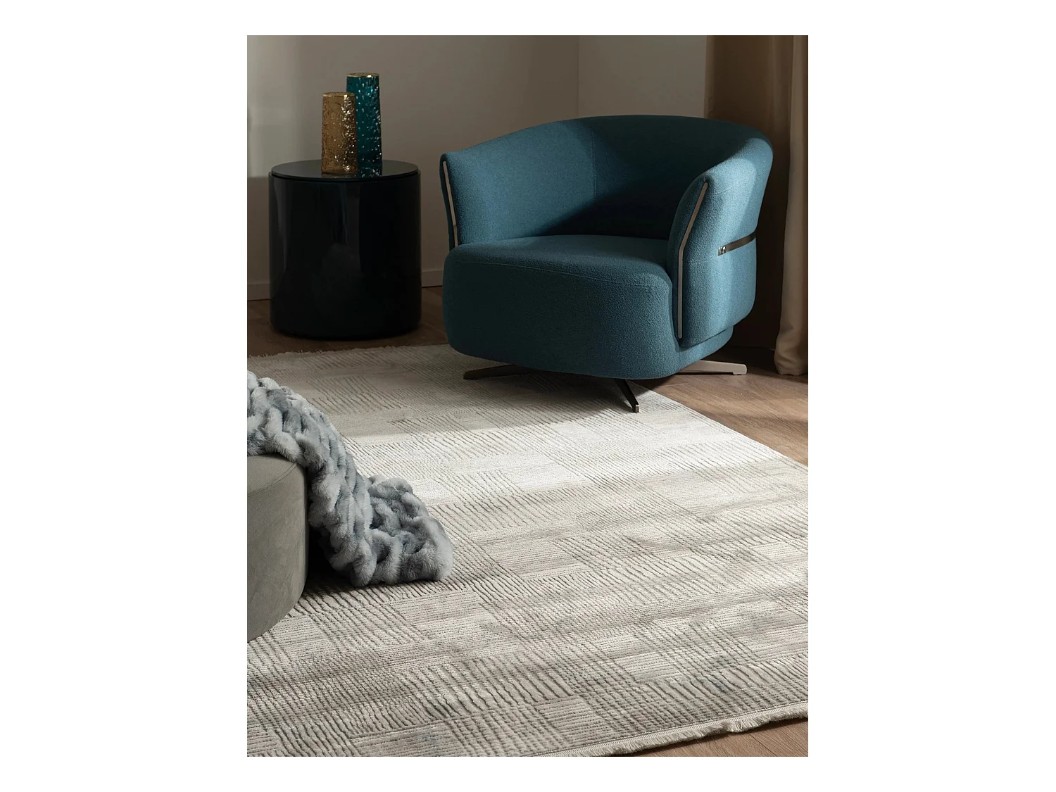 Tappeto 185x275 grigio Davos Flawless