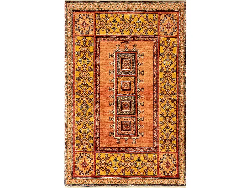 Wollteppich 111x164 Rosa Kashkuli