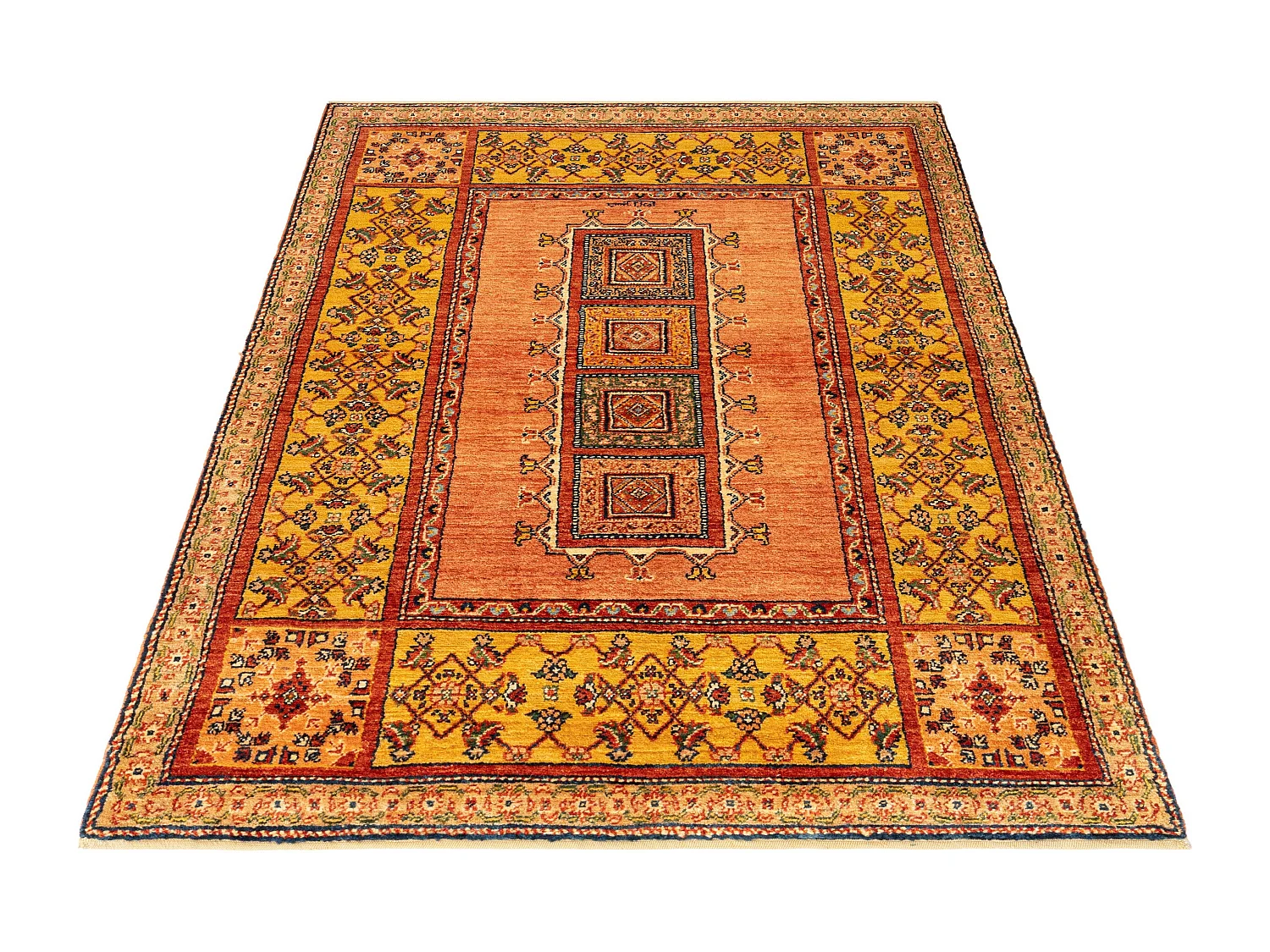 Wollteppich 111x164 Rosa Kashkuli