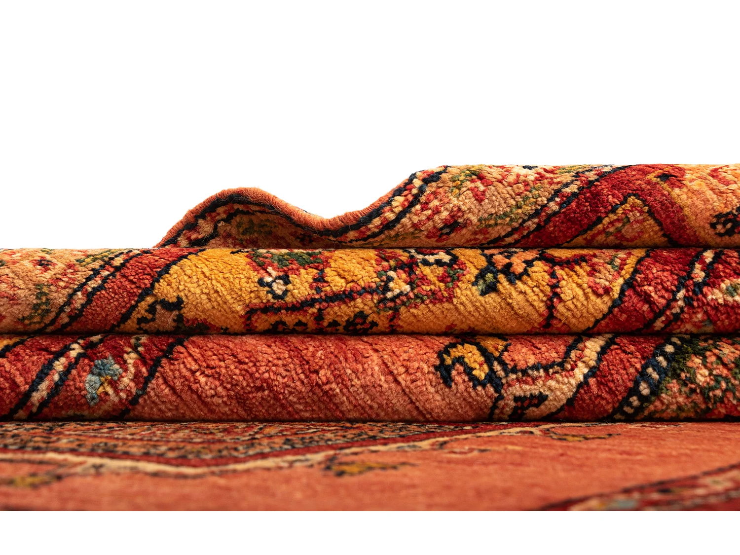 Tapis de laine 111x164 rose Kashkuli