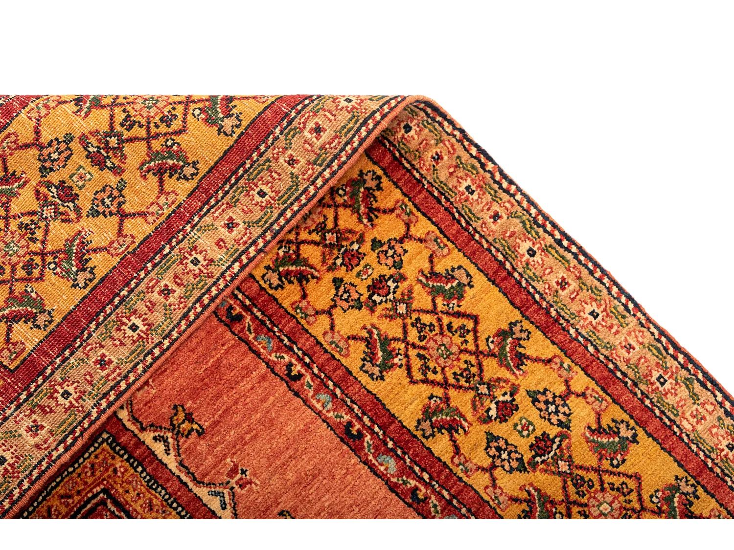 Tapis de laine 111x164 rose Kashkuli