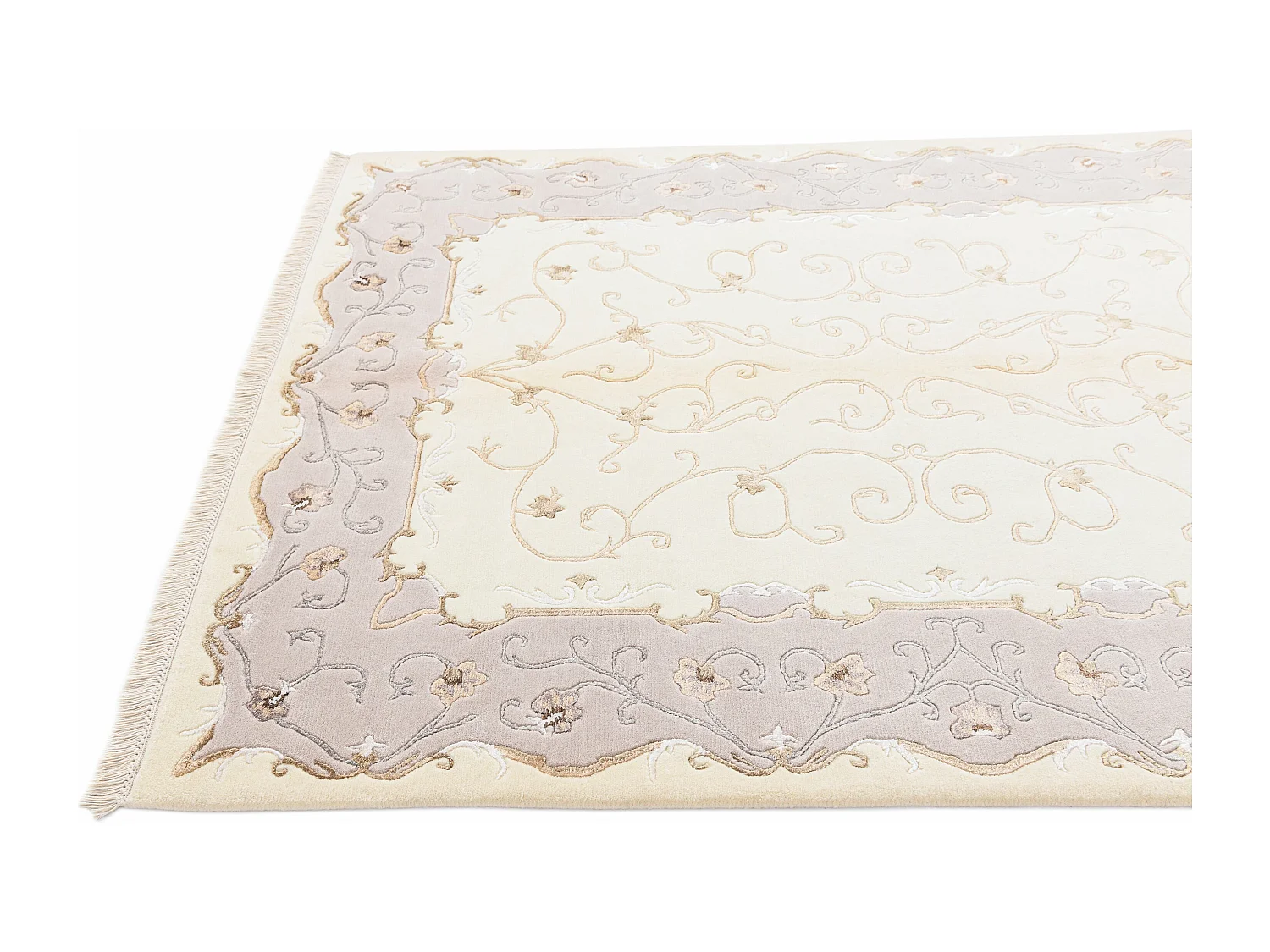 Tapis de laine 155x198 beige Darya