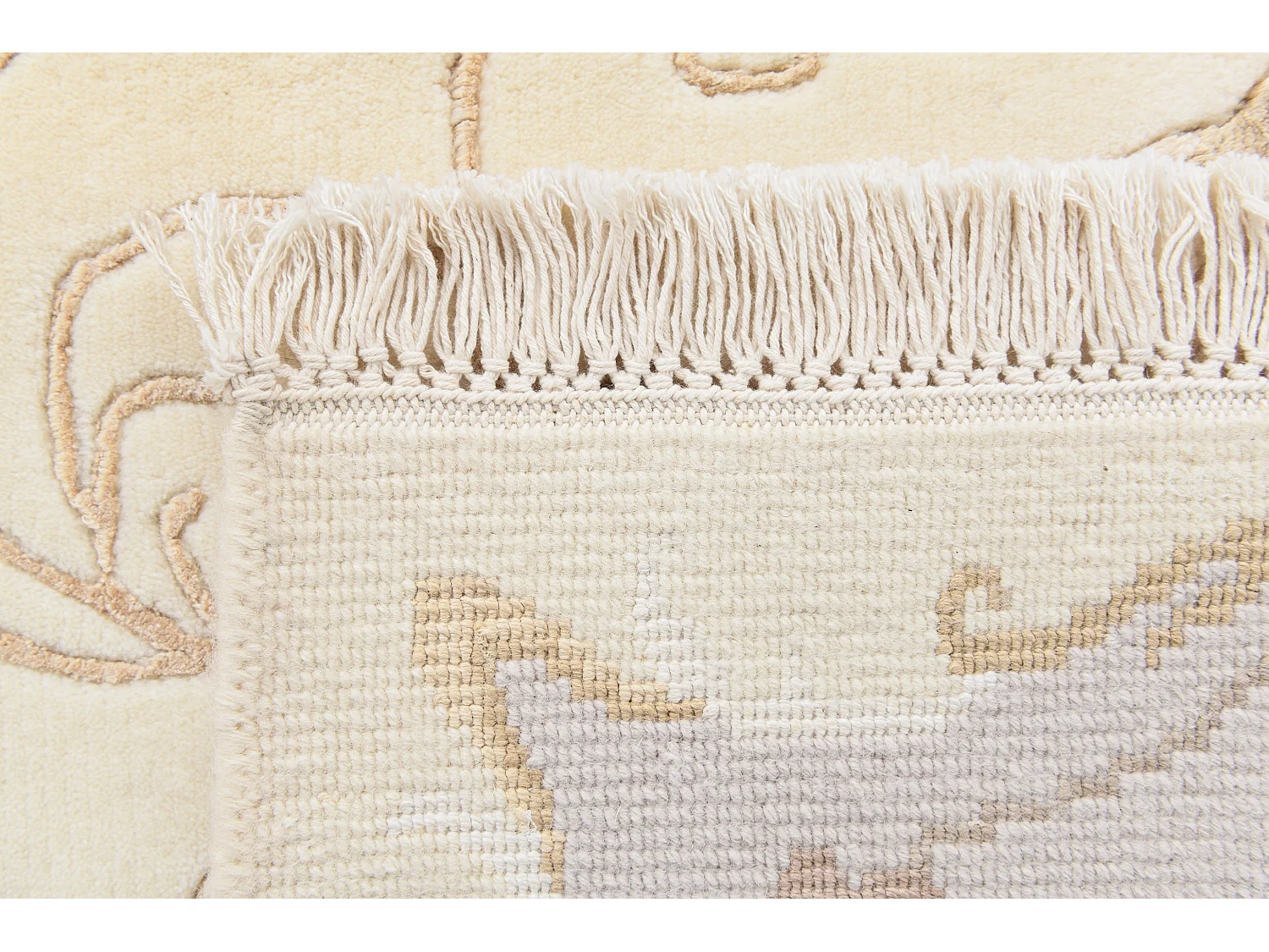 Tapis de laine 155x198 beige Darya