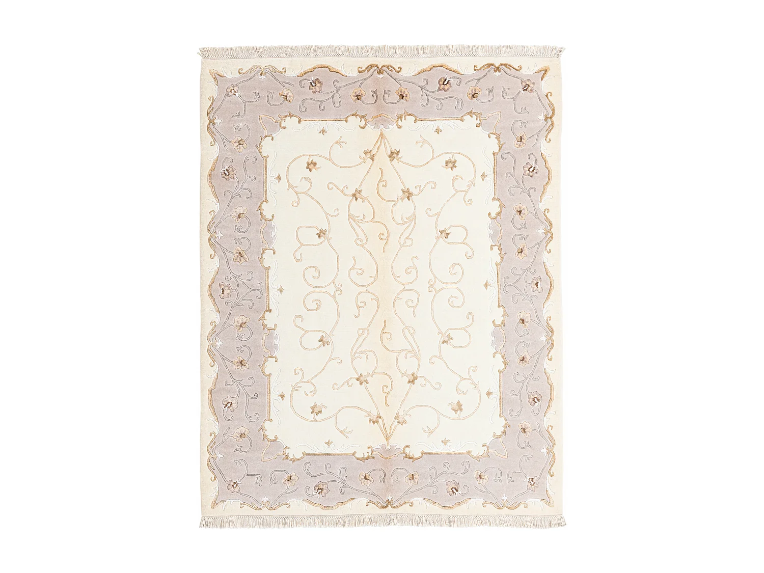 Tapis de laine 155x198 beige Darya