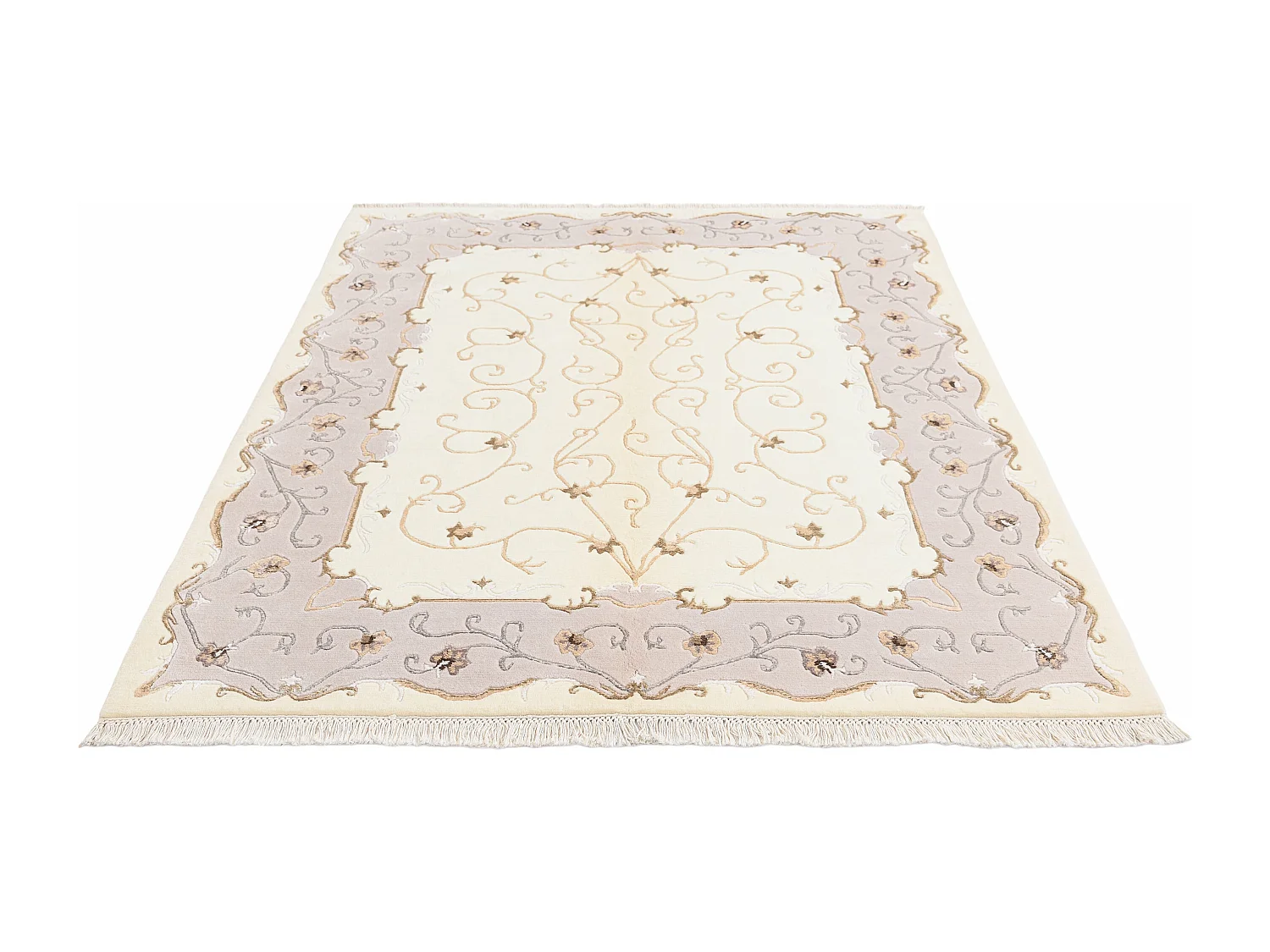 Tapis de laine 155x198 beige Darya