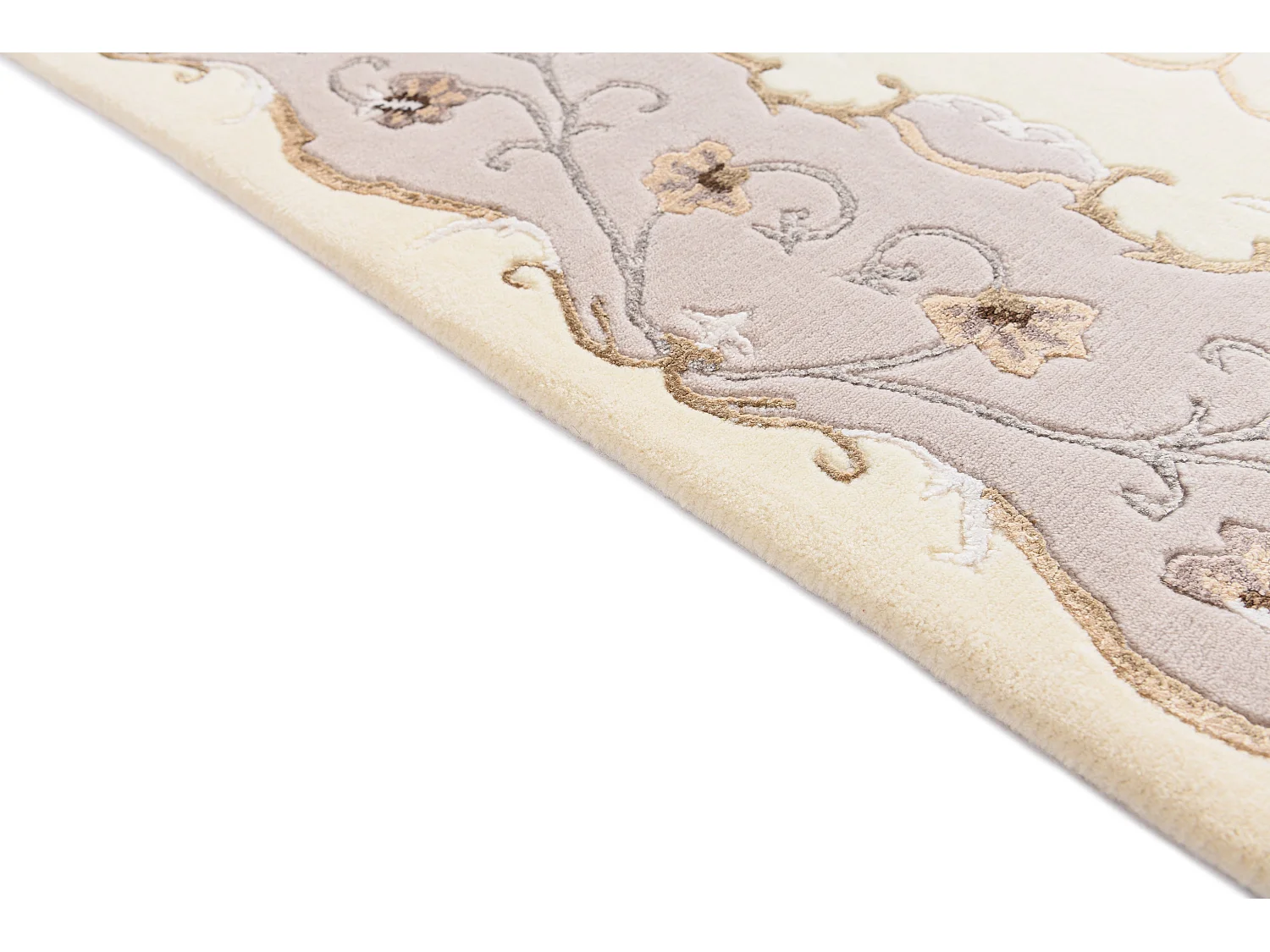 Tapis de laine 155x198 beige Darya